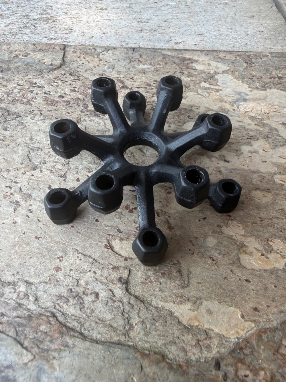 Vintage Mid Century Modern Cast Iron Spider Mini Candle Holder Atomic Japan 4”